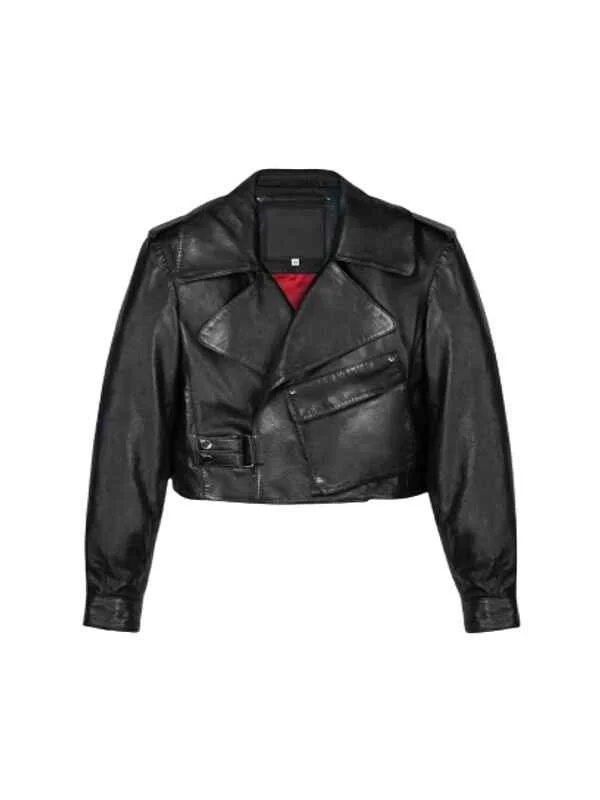 Black Women Leather Jacket Lace Jacket Ribbed Jacket Sequined Jacket