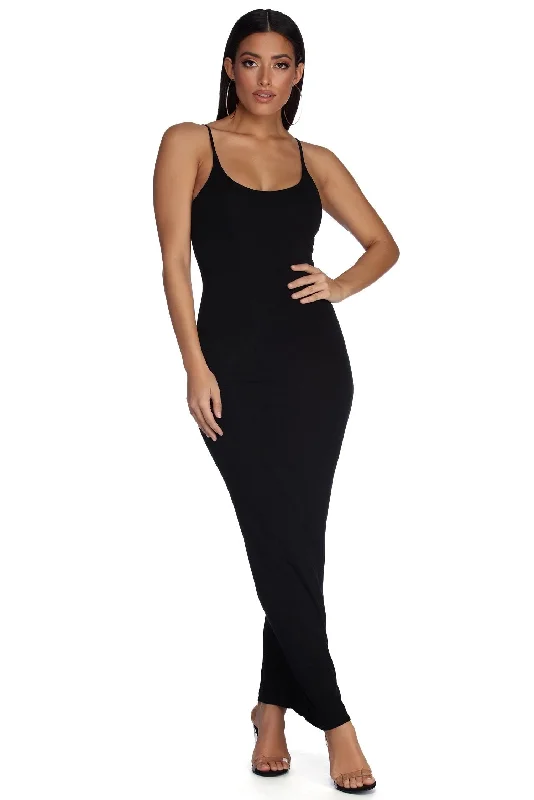 Casually Chic Stylish Maxi Dress Comfortable Plunging Neckline Maxi Dress