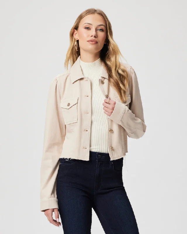 Cropped Pacey Denim Jacket Belted Jacket Elasticated Jacket Padded Jacket