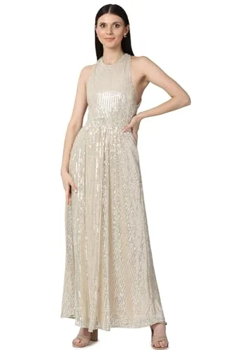 FOREVER 21 women's Polyester Classic Maxi Dress (451016_Beige Trendy A-Line Maxi Dress FOREVER 21 women's Polyester Classic Maxi Dress (451016_Beige Trendy A-Line Maxi Dress