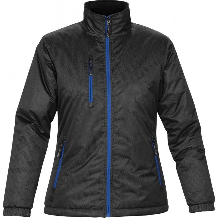 Stormtech Women's Black/Royal Axis Thermal Jacket Knit Fabric Woven Fabric Fleece Fabric