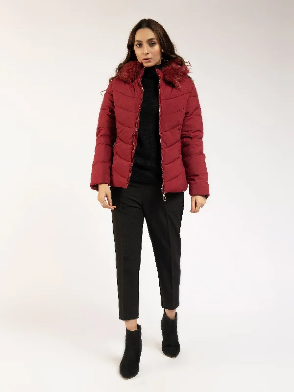 Faux Fur Puffer Jacket Wool Fabric Cashmere Fabric Tweed Fabric