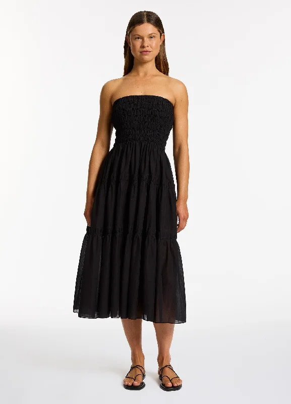 Jetset Convertible Maxi Dress - Black Trendy Maxi Dress with Bow