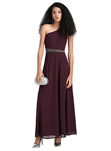 Kazo Embellished Polyester Blend One Shoulder Women's Maxi Dress (Red,Extra Small) Elegant Velvet Maxi Dress Kazo Embellished Polyester Blend One Shoulder Women's Maxi Dress (Red,Extra Small) Elegant Velvet Maxi Dress