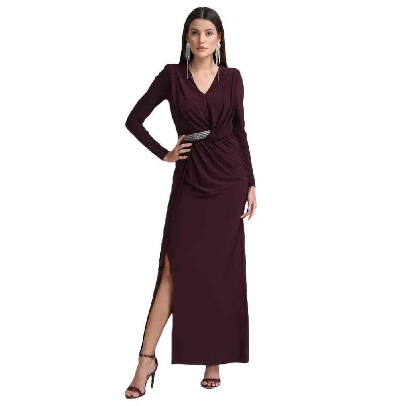Kazo Embellished Polyester Blend V Neck Women's Maxi Dress (Red,Small) Stylish V-Neck Maxi Dress Kazo Embellished Polyester Blend V Neck Women's Maxi Dress (Red,Small) Stylish V-Neck Maxi Dress