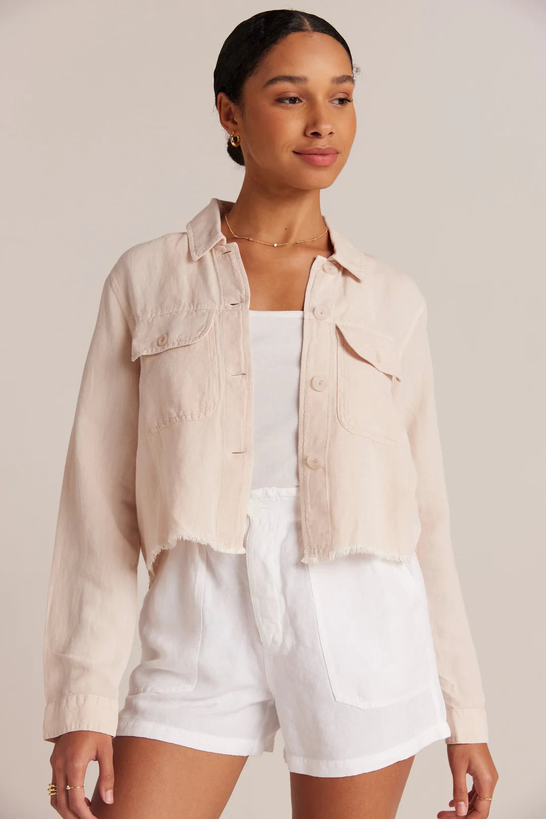 Lily Frayed Hem Jacket Print Jacket Jacquard Jacket Embroidered Jacket