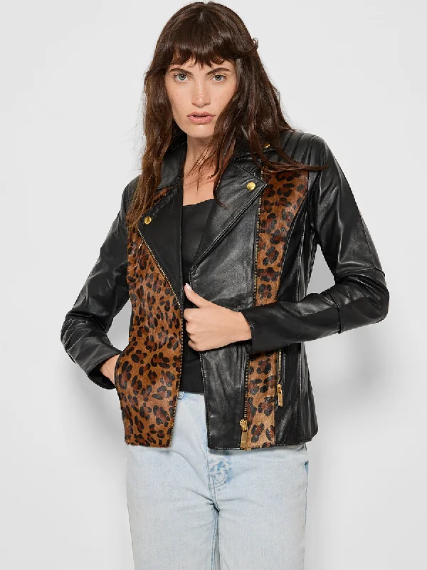 LOU LEATHER JACKET Tailored Jacket Straight Jacket A-Line Jacket