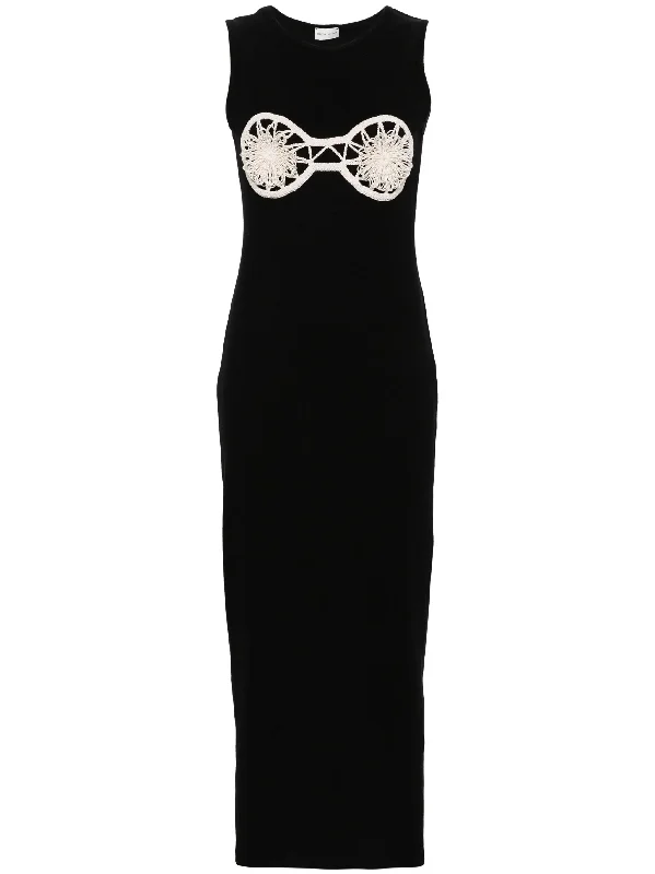 MAGDA BUTRYM CROCHET-DETAILED COTTON MAXI DRESS Comfortable Bohemian Maxi Dress