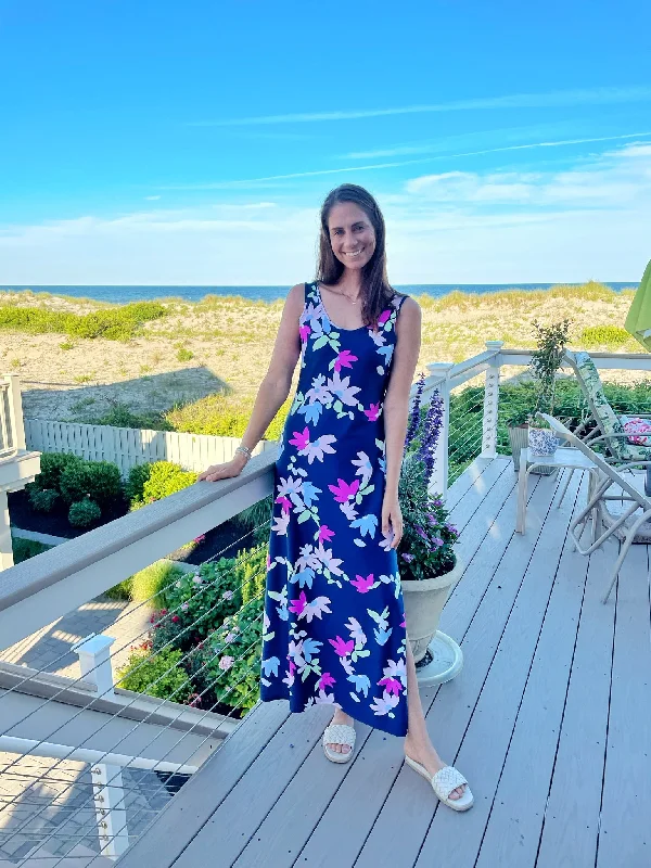 Maui Maxi Dress Falling Floral Chic Button-Up Maxi Dress