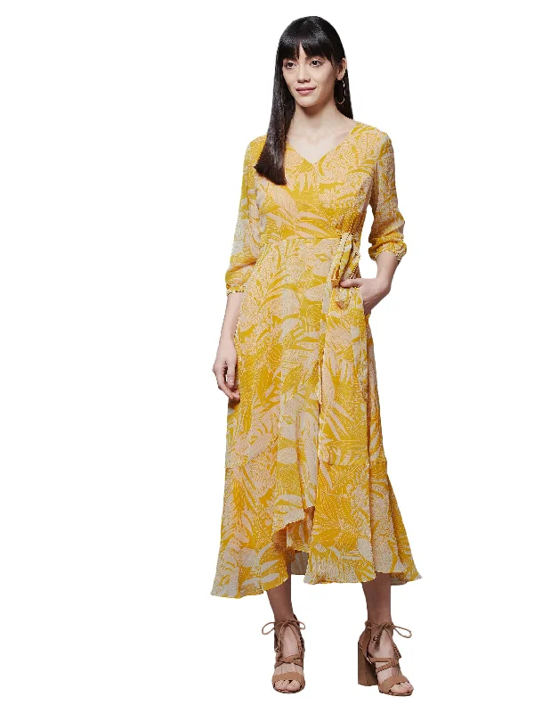 Miss Chase Women's Yellow & White V Neck Full Sleeve Floral Layered Maxi Dress (MCAW21D14-94-37-02, Yellow & White, XS) Elegant Wraparound Maxi Dress Miss Chase Women's Yellow & White V Neck Full Sleeve Floral Layered Maxi Dress (MCAW21D14-94-37-02, Yellow & White, XS) Elegant Wraparound Maxi Dress