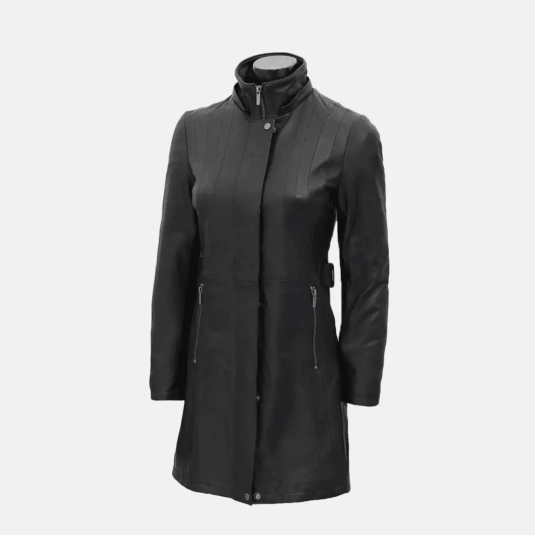 Selene Serenity Furry Hooded Leather Jacket Womens Bomber Jacket Anorak Windbreaker
