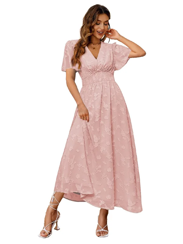 Simplee Women's Wedding Guest Party Evening Formal Maxi Dress Boho V Neck Floral Printed Short Sleeve Long Flowy Ruffle Dress, 1_pink, X-Large Elegant Sleeveless Maxi Dress Simplee Women's Wedding Guest Party Evening Formal Maxi Dress Boho V Neck Floral Printed Short Sleeve Long Flowy Ruffle Dress, 1_pink, X-Large Elegant Sleeveless Maxi Dress