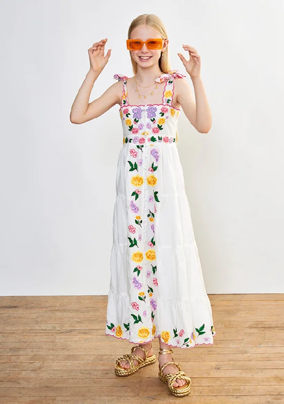 Sophie Embroidered Maxi Dress Trendy Maxi Dress with Straps