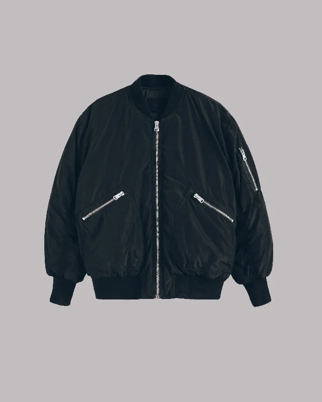 The Black Bomber Jacket Trench Coat Raincoat Waterproof Jacket