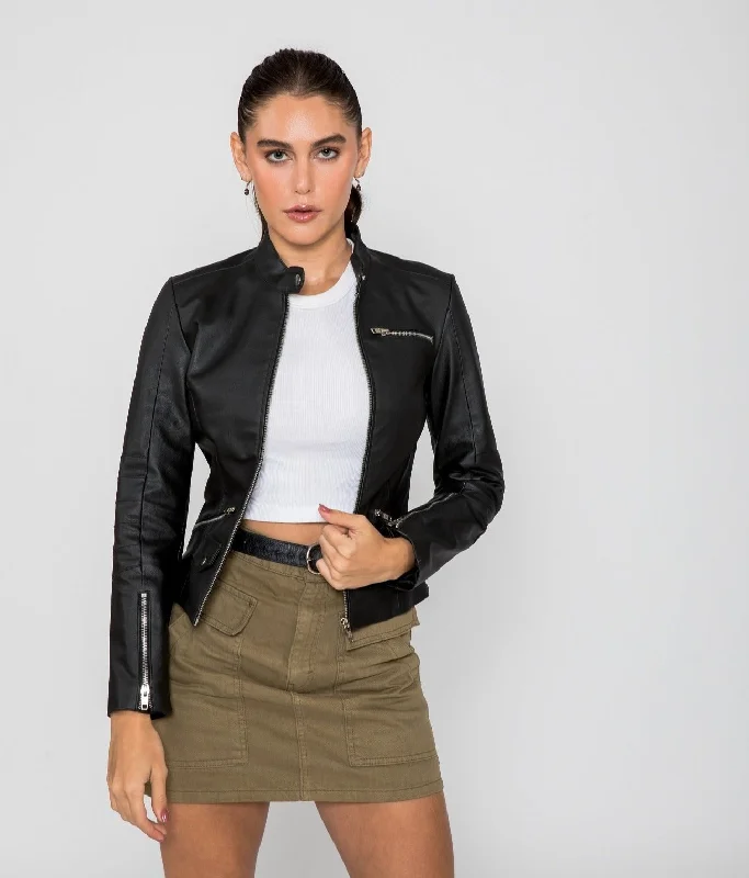 Women's Genesis PU Faux Leather Jacket Rayon Jacket Velvet Jacket Corduroy Jacket