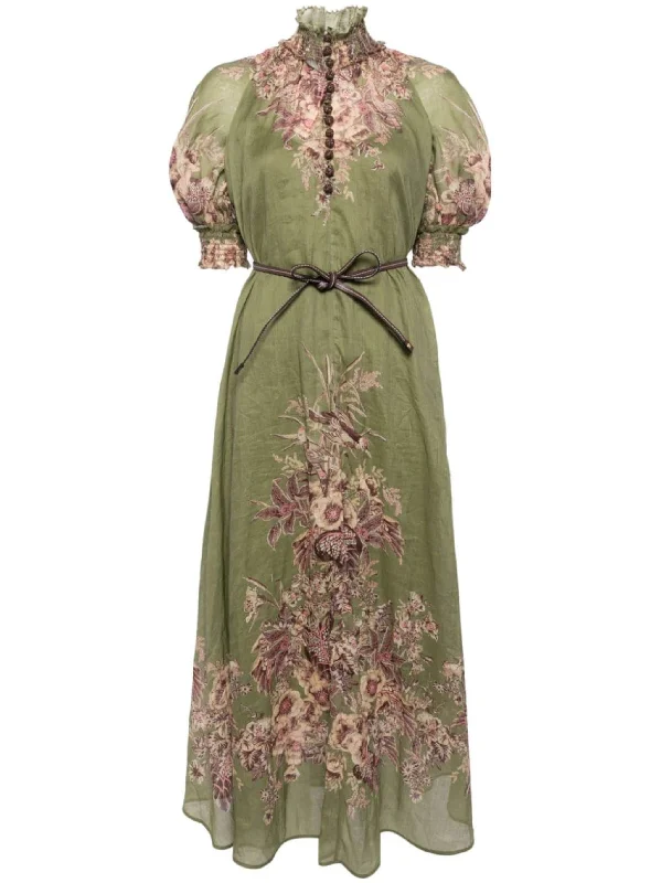 ZIMMERMANN OTTIE SWING MAXI DRESS Trendy Maxi Dress with Bow