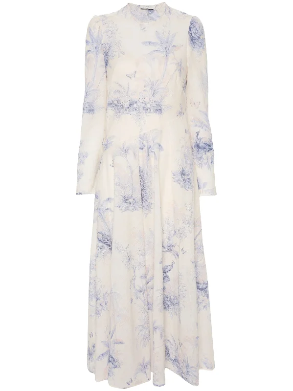 ZIMMERMANN WAVERLY ASYMMETRIC MAXI DRESS Elegant Maxi Dress with Lace