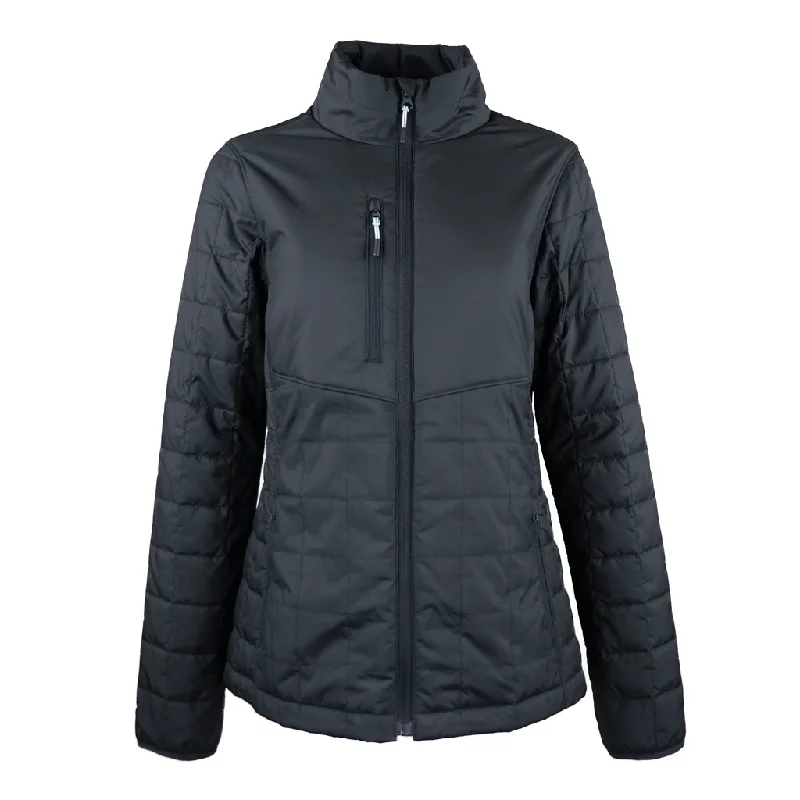 48-Hour Zusa Women's Black St. Cloud Puffer Jacket Zippered Jacket Buttoned Jacket Snapped Jacket