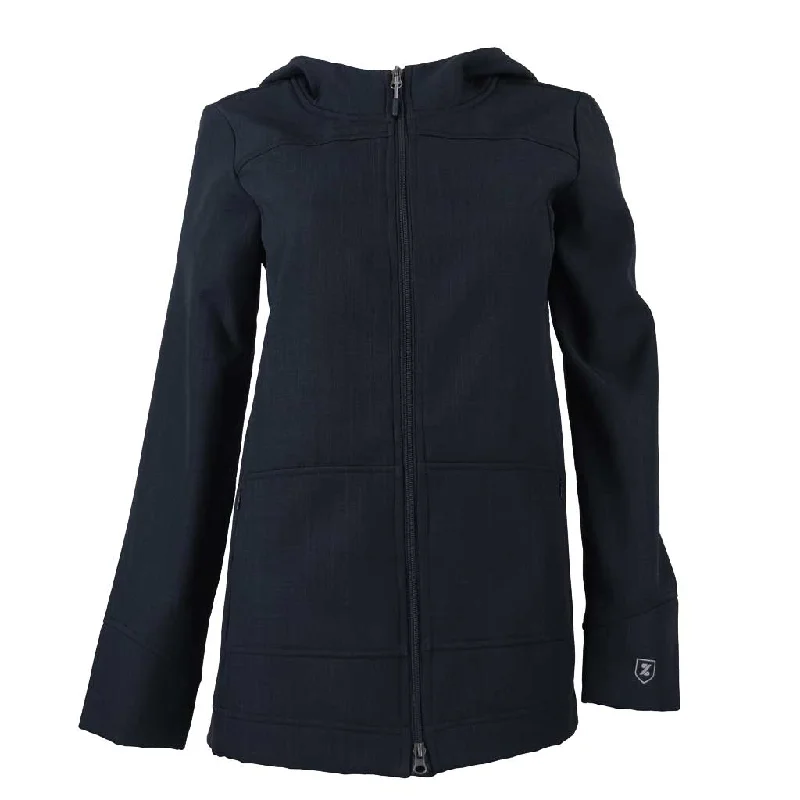 48-Hour Zusa Women's Black Cross-Hatch Wanderlust Traveler Jacket Cotton Fabric Linen Fabric Terry Fabric