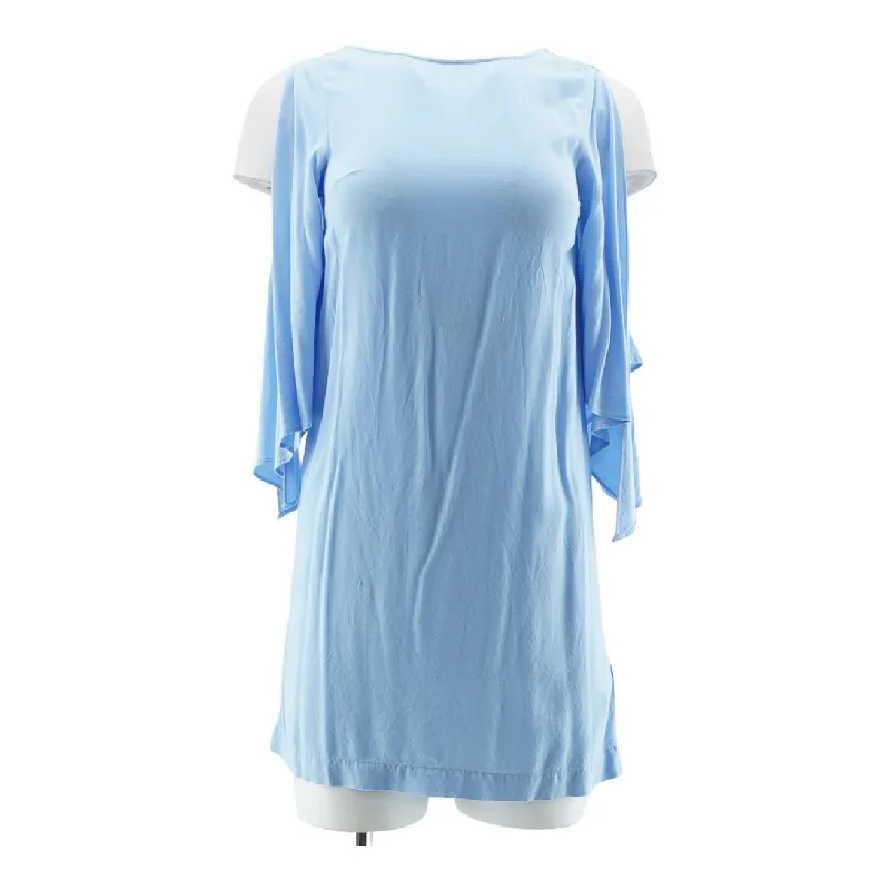 Blue Solid Mini Dress Trendy Camisole Mini Dress