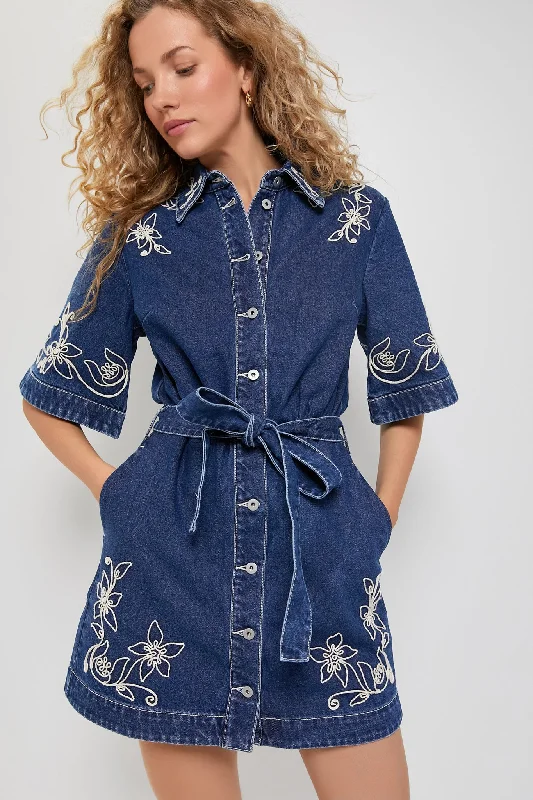 Light Blue Carmen Mini Dress Trendy Lace Mini Dress