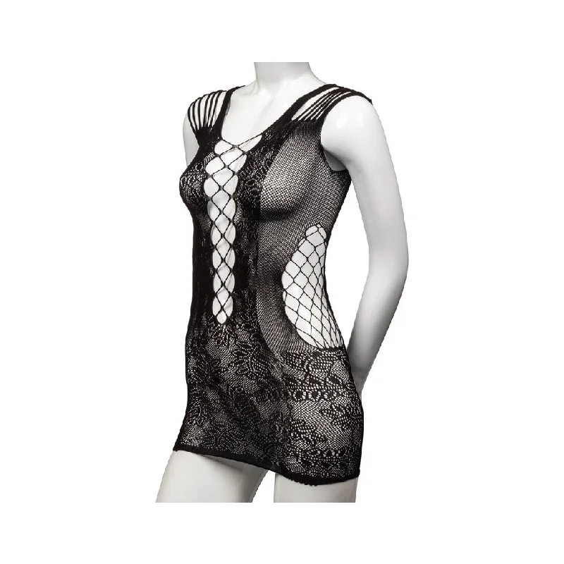 Scandal Peek-A-Boo Mini Dress - Black Chic Sleeveless Mini Dress