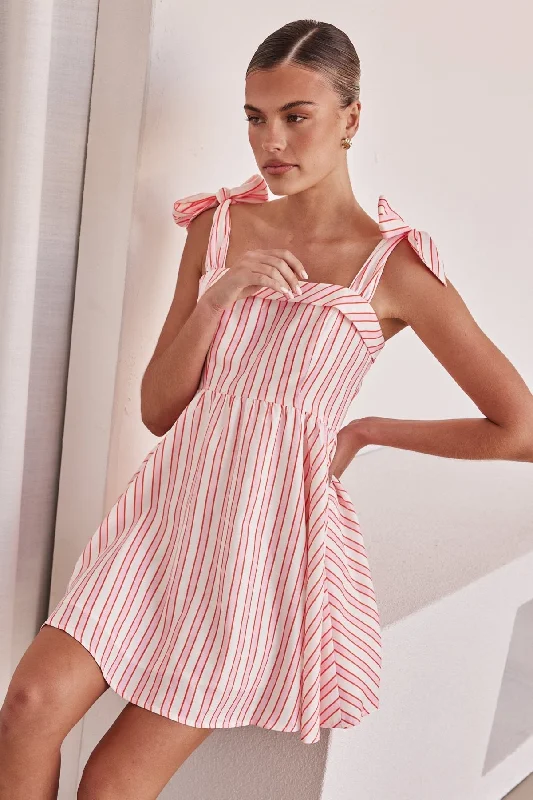 Eden Mini Dress (Pink) Chic Bohemian Mini Dress