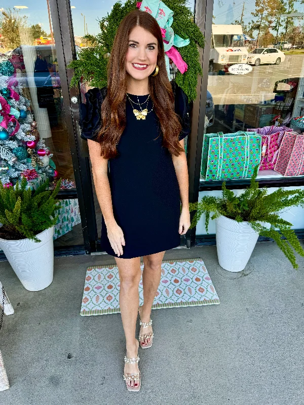 Floral Applique Short Sleeve Mini Dress Trendy Mesh Mini Dress