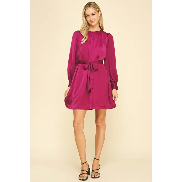 STAIN SOLID MINI DRESS Trendy Tie-Dye Mini Dress