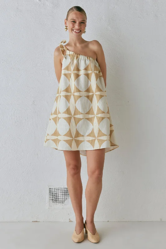 Slow Living Linen Mini Dress Scope Stylish Sweetheart Mini Dress