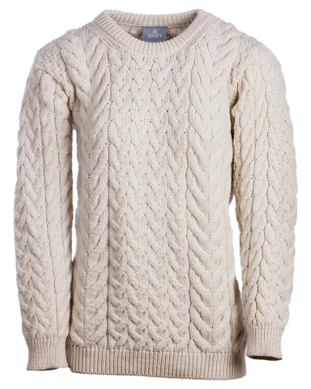 Aran Merino Wool Crew Neck Jumper Faux Fur Fabric Real Fur Fabric Shearling Fabric