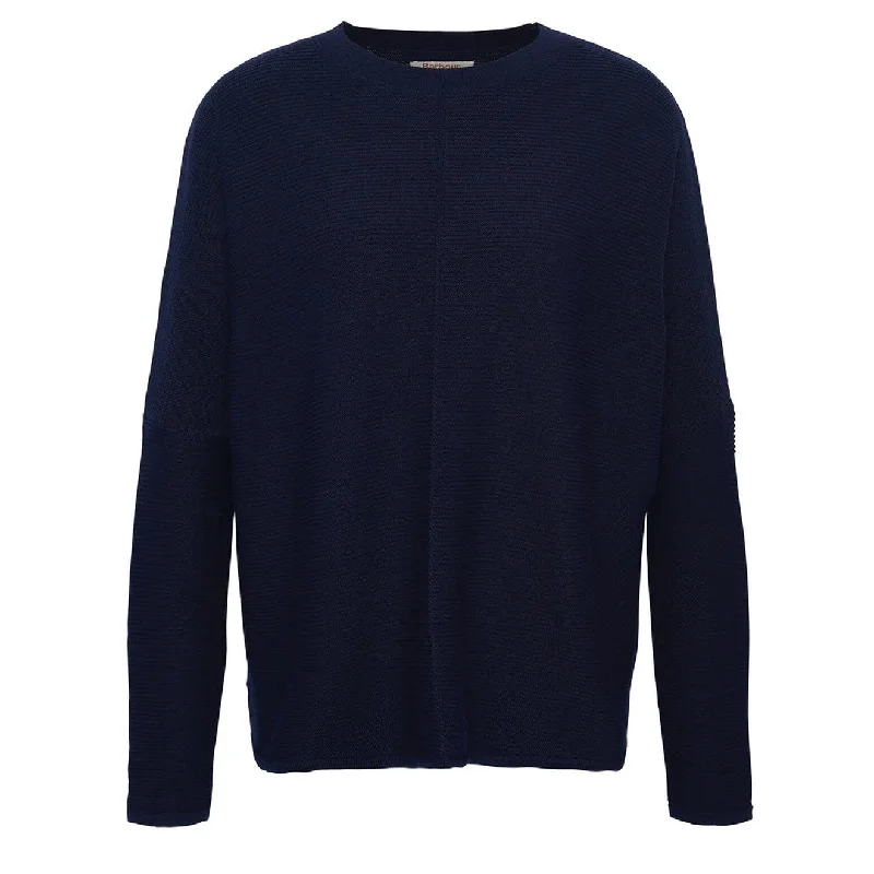 Barbour Womens Bickland Crew Neck Jumper Classic Navy Solid Color Striped Floral Print Barbour Womens Bickland Crew Neck Jumper Classic Navy Solid Color Striped Floral Print