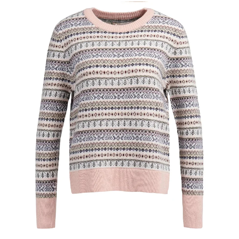 Barbour Womens Peak Knitted Jumper Classic Multi Chenille Fabric Brocade Fabric Lace Fabric