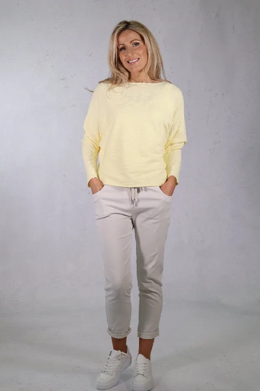 D.E.C.K By Decollage 16125 Slash Neck Plain Jumper (11 Colours) Ribbed Striped Patterned