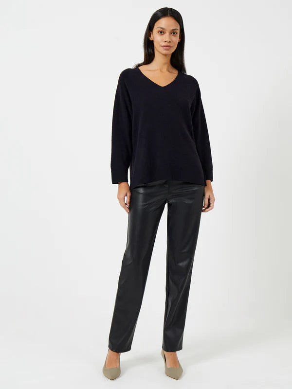French Connection Ebba Vhari V Neck Jumper-Utility Blue-78KZI Open Front Closed Front Wrap Front French Connection Ebba Vhari V Neck Jumper-Utility Blue-78KZI Open Front Closed Front Wrap Front