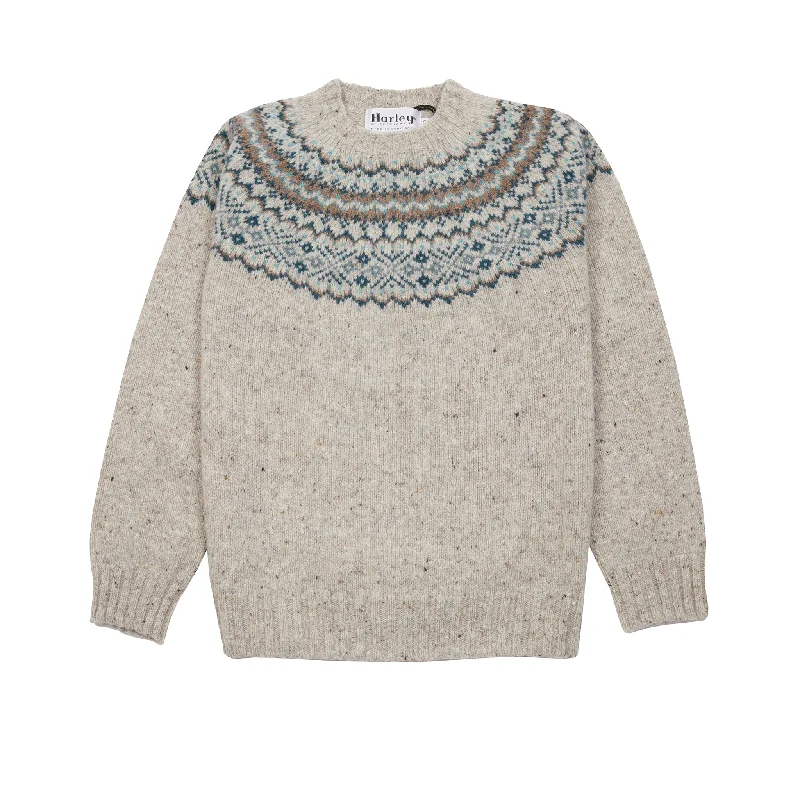 Harley Women's Fair Isle Yoke Jumper in Mull Sequined Glittery Shiny