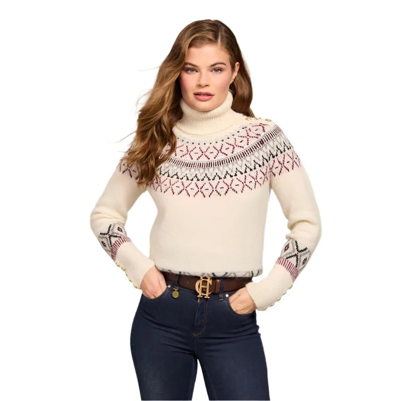 Holland Cooper Fairisle Knit Ladies Alpaca Mix Jumper - Cream Chenille Fabric Brocade Fabric Lace Fabric Holland Cooper Fairisle Knit Ladies Alpaca Mix Jumper - Cream Chenille Fabric Brocade Fabric Lace Fabric