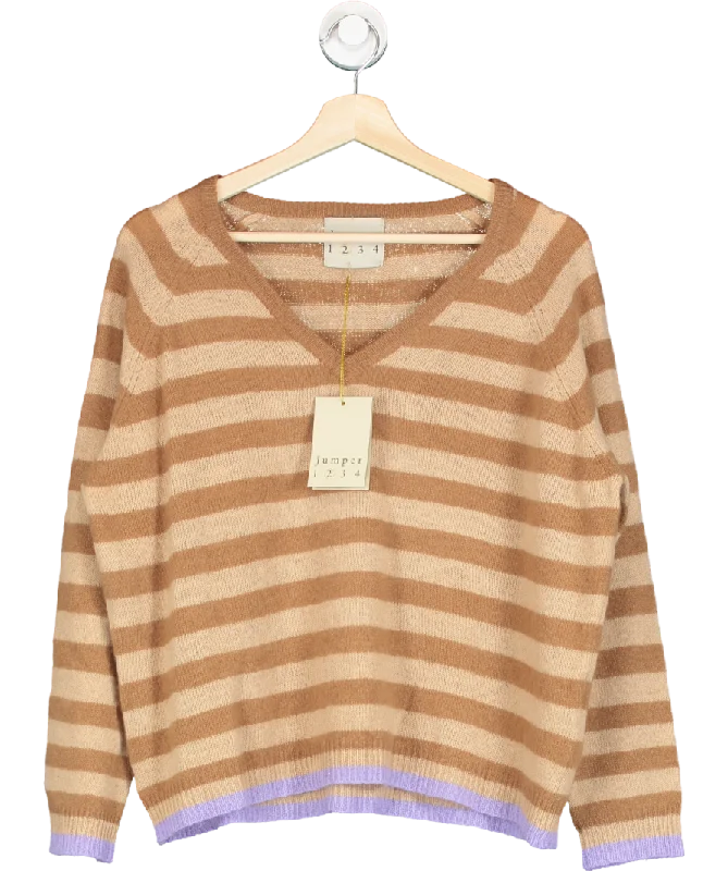 Jumper1234 Beige 100% Cashmere V-neck Striped Jumper Sz 2 UK 10 Nylon Fabric Polyester Fabric Spandex Fabric Jumper1234 Beige 100% Cashmere V-neck Striped Jumper Sz 2 UK 10 Nylon Fabric Polyester Fabric Spandex Fabric