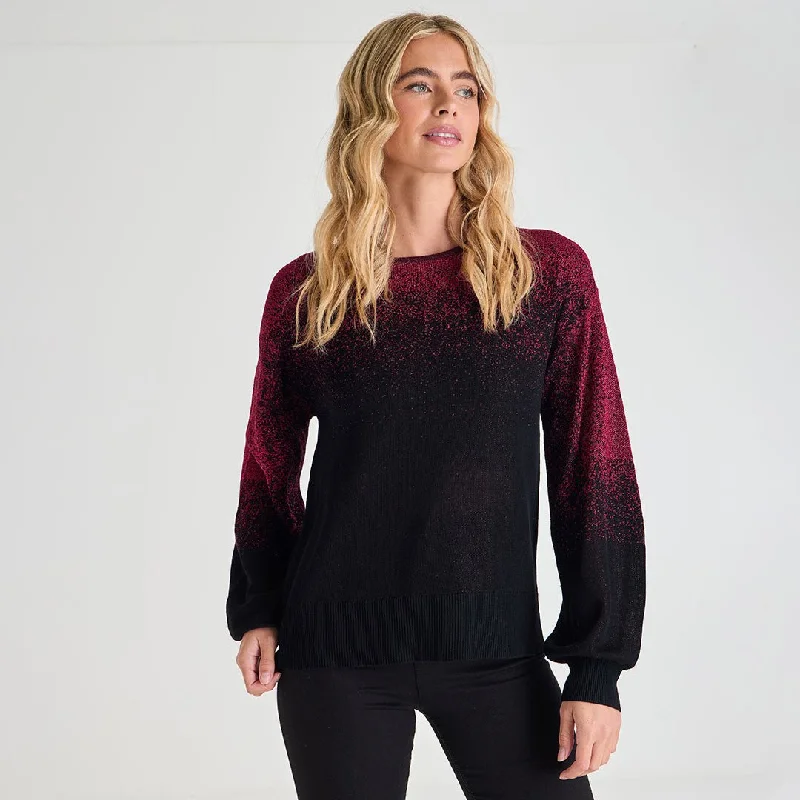 Ladies Lurex Jumper Iron Safe Non-Iron Wrinkle Free