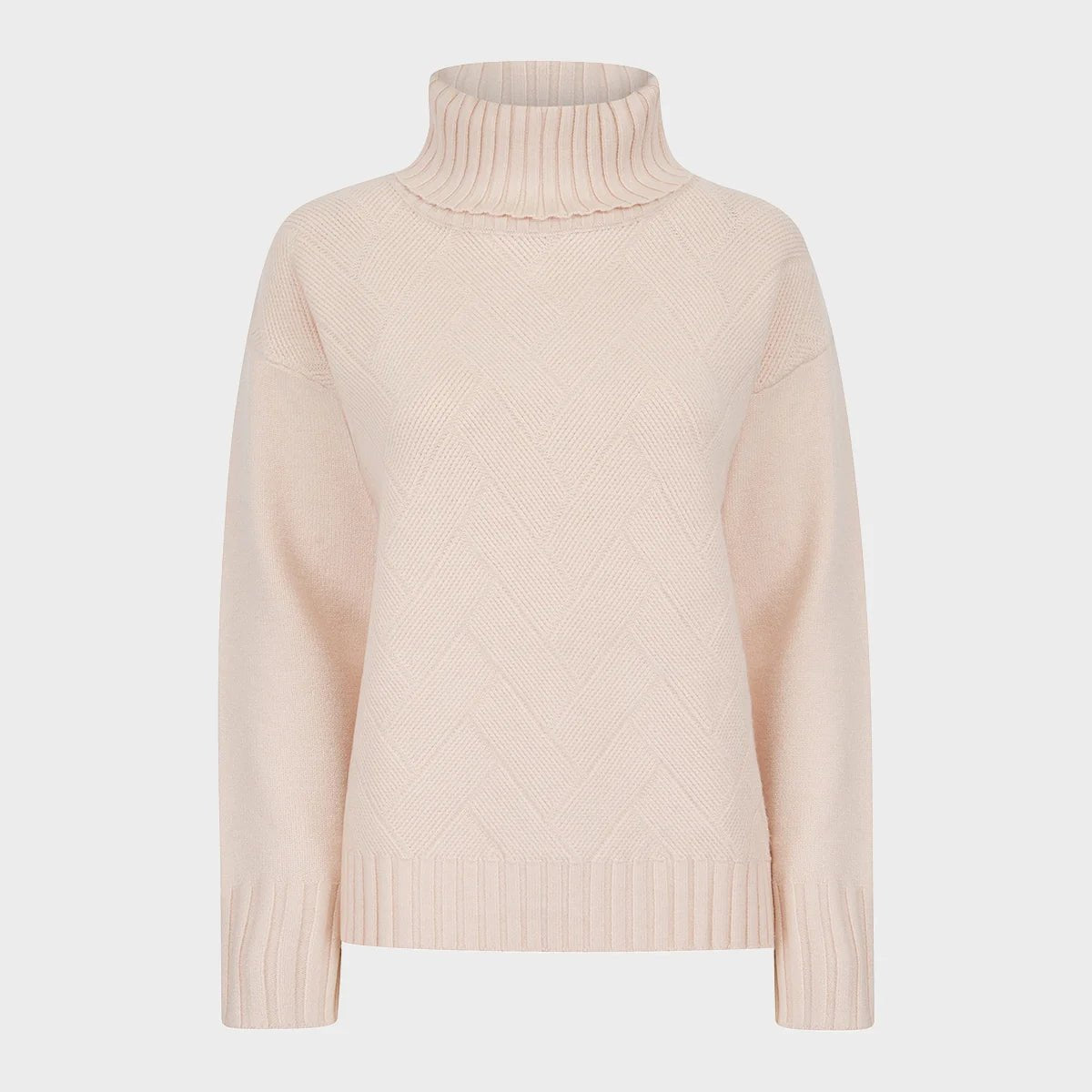 Ladies Roll Neck Jumper Boxy Sweater Fitted Sweater A-Line