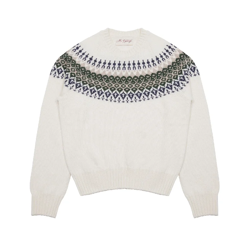 McGeorge of Scotland Women's Raglan Fair Isle Crewneck Jumper Terry Blend Velvet Blend Canvas Blend McGeorge of Scotland Women's Raglan Fair Isle Crewneck Jumper Terry Blend Velvet Blend Canvas Blend
