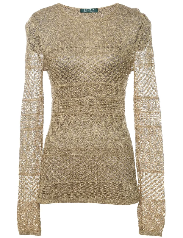 Ralph Lauren Jumper - M Mesh Fabric Canvas Fabric Denim Fabric