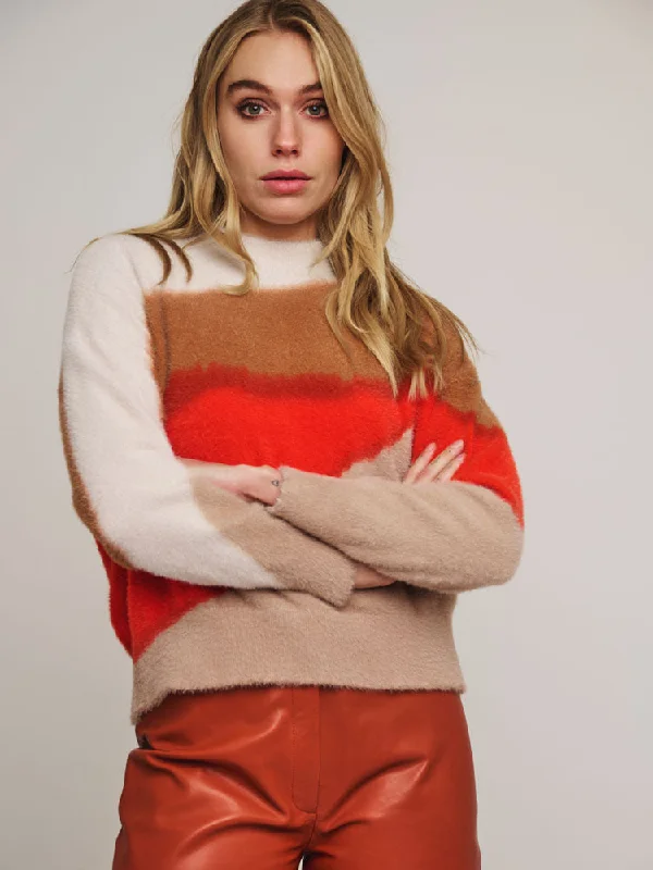 Rino & Pelle Berdie Jumper Sand Watercolour Cashmere Blend Cotton Blend Poly Blend