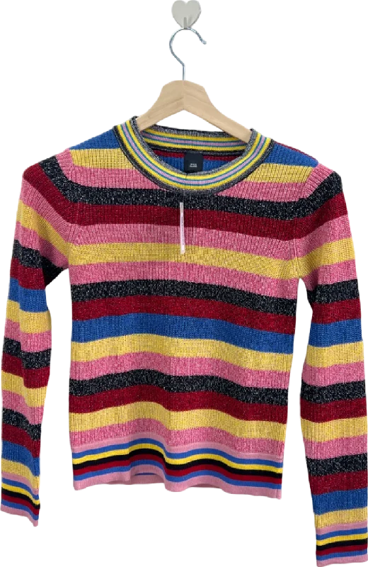 River Island Multi-Colour Striped RI Cocktail Loo Jumper UK 8 Terry Blend Velvet Blend Canvas Blend River Island Multi-Colour Striped RI Cocktail Loo Jumper UK 8 Terry Blend Velvet Blend Canvas Blend