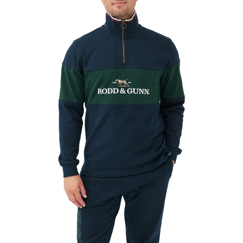 Rodd & Gunn Foresters Peak 1/4 Zip Jumper - Eclipse Sequined Glittery Shiny
