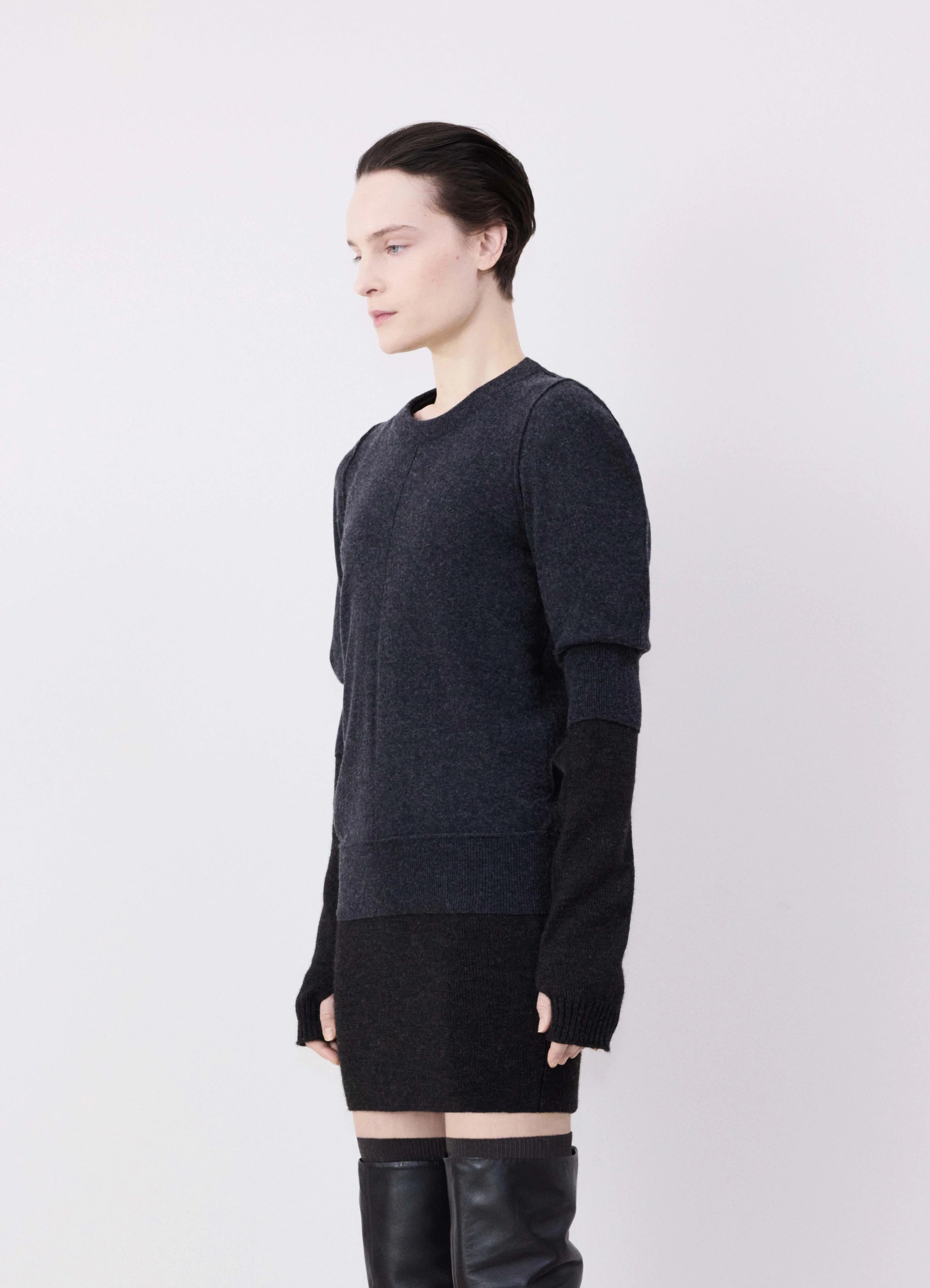 SHORT SLEEVE JUMPER Seamless Knitted Crochet