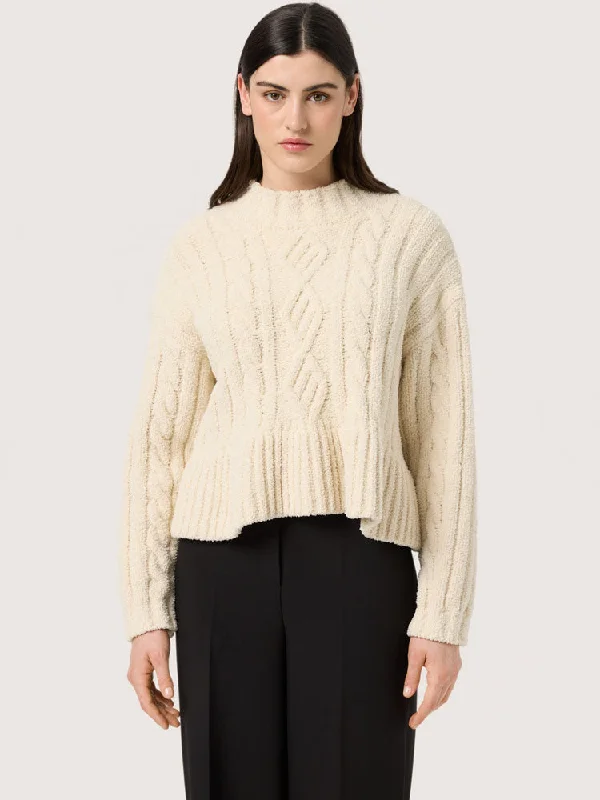 Soaked in Luxury SLJoya Jumper Whitecap Grey Lightweight Heavyweight Midweight