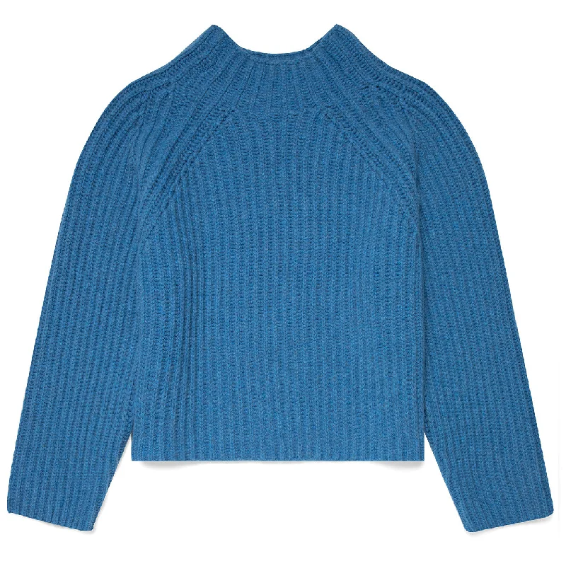 Sunspel Womens Lambswool Chunky Funnel Neck Jumper Blue Jean Houndstooth Herringbone Solid Sunspel Womens Lambswool Chunky Funnel Neck Jumper Blue Jean Houndstooth Herringbone Solid