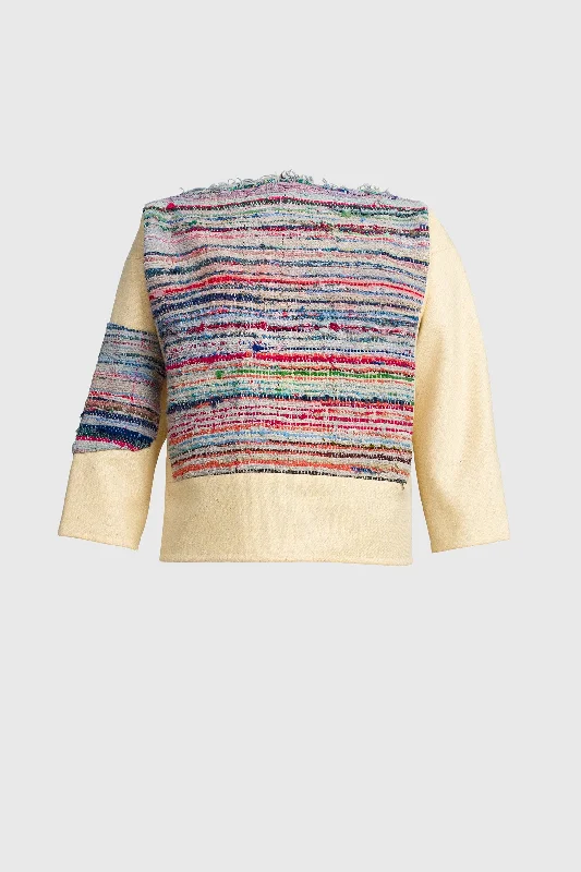 Multi Color Upcycled Jumper Stretchy Elastic Breathable