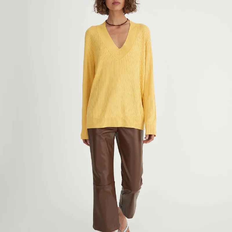 Remy Jumper - Sunshine Ribbed Striped Patterned